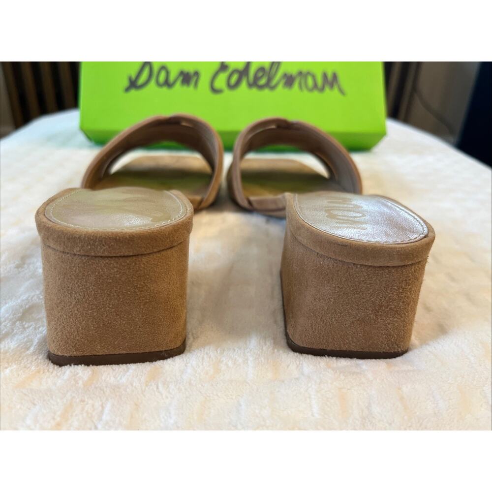 Sam Edelman Taupe Suede Slide Heels - Picture 6 of 16